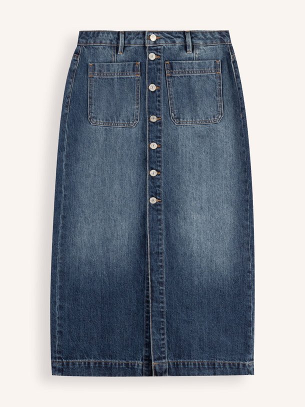 Ontdek de Hinata denim rok van Denham in de kleur blauw bij Orangebag. Op werkdagen voor 21:45 besteld, morgen in huis.