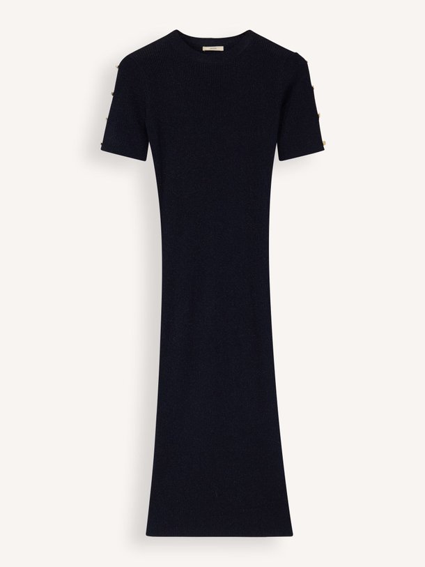 Ontdek de Little Tim viscosemix rib jurk met lurex van Sessun in de kleur donkerblauw bij Orangebag. Op werkdagen voor 21:45 besteld, morgen in huis.
