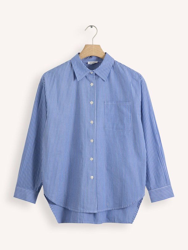 American Vintage Zatybay - Katoenen Blouse Met Gestreept Dessin - Blauw Ontdek de Zatybay katoenen blouse met gestreept dessin van American Vintage in de kleur blauw bij Orangebag. Op werkdagen voor 21:45 besteld, morgen in huis.