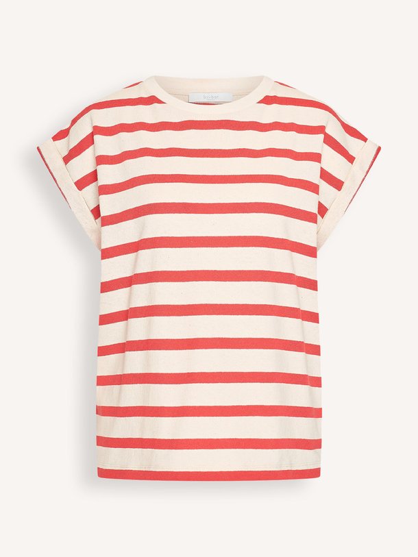 Ontdek de Tobi katoenmix gestreepte top van By-Bar in de kleur Rood bij Orangebag. Op werkdagen voor 21:45 besteld, morgen in huis.
