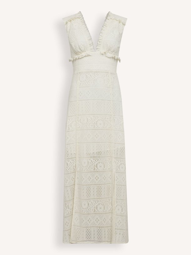 Ontdek de Utopia katoenmix gehaakte maxi jurk van Haute L'Amitié in de kleur off-white bij Orangebag. Op werkdagen voor 21:45 besteld, morgen in huis.