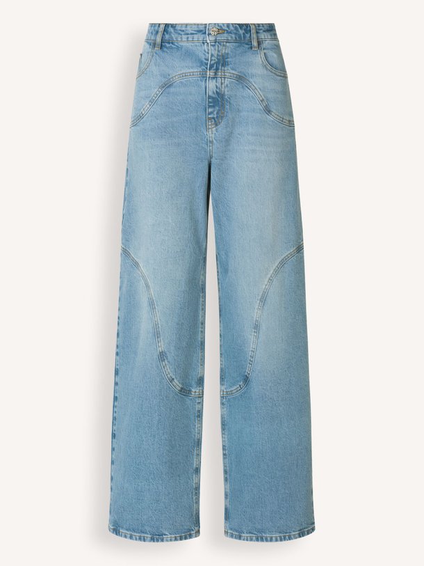 Ontdek de Napolen mid waist loose fit jeans van Baum und Pferdgarten in de kleur Blauw bij Orangebag. Op werkdagen voor 21:45 besteld, morgen in huis.