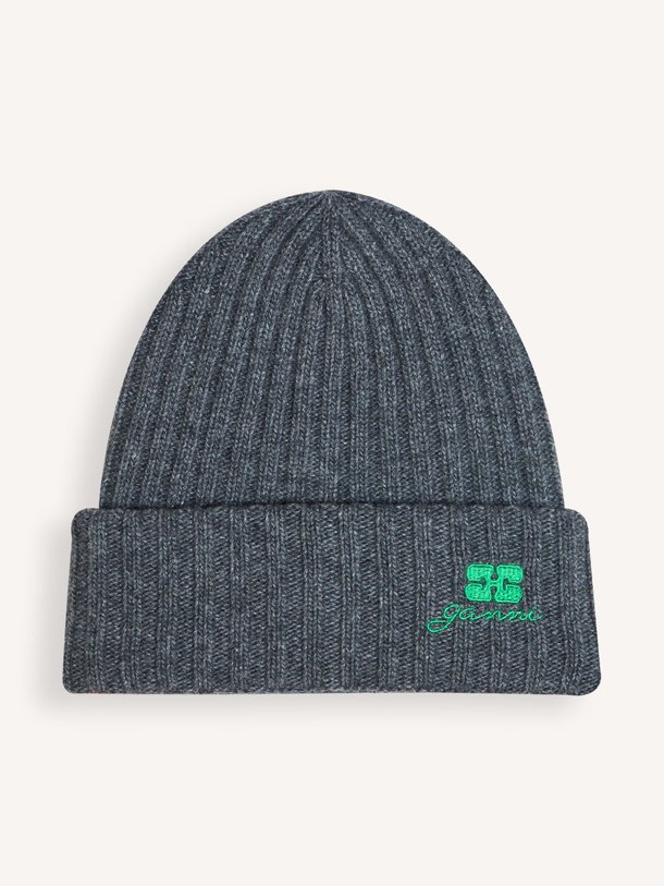 Ontdek de Wolmix beanie van Ganni in de kleur donkergrijs bij Orangebag. Op werkdagen voor 21:45 besteld, morgen in huis.