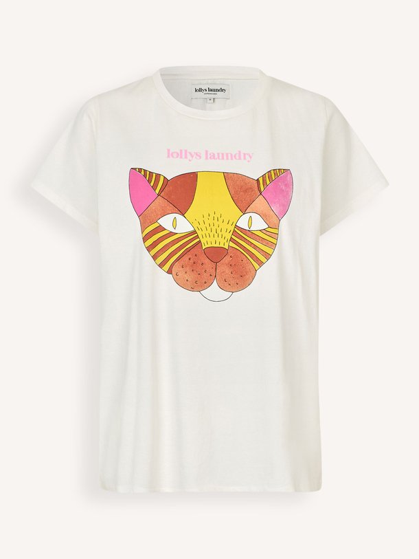 Ontdek de Roma katoenen T-shirt met print van Lollys Laundry in de kleur Off-white bij Orangebag. Op werkdagen voor 21:45 besteld, morgen in huis.