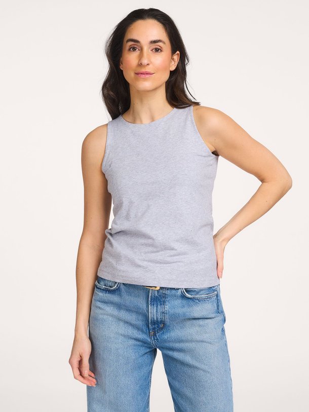 Ontdek de katoenmix tanktop van No Man's Land in de kleur Grijs bij Orangebag. Op werkdagen voor 21:45 besteld, morgen in huis.