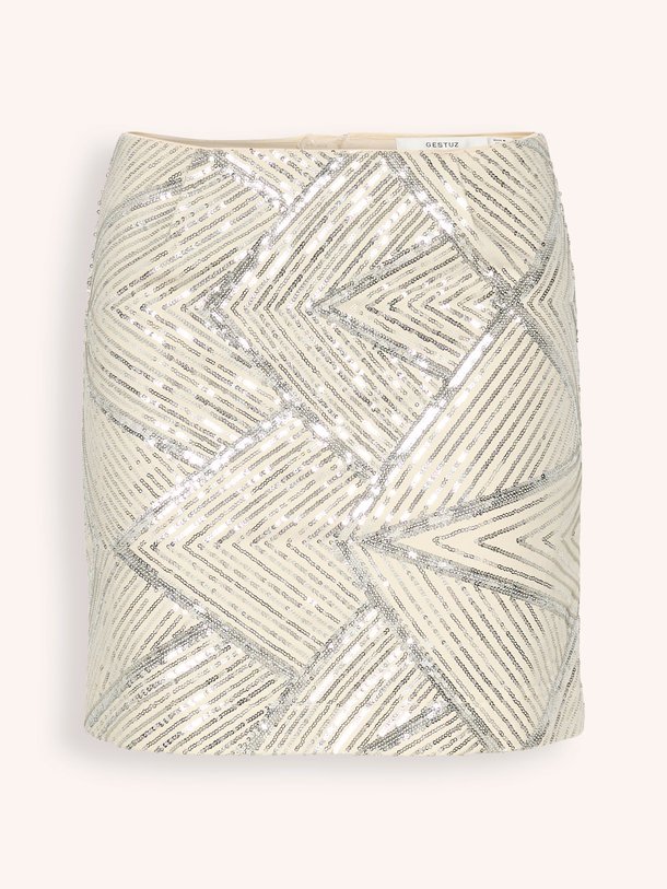 Ontdek de Gentagz geweven rok met pailletten van Gestuz in de kleur champagne bij Orangebag. Op werkdagen voor 21:45 besteld, morgen in huis.