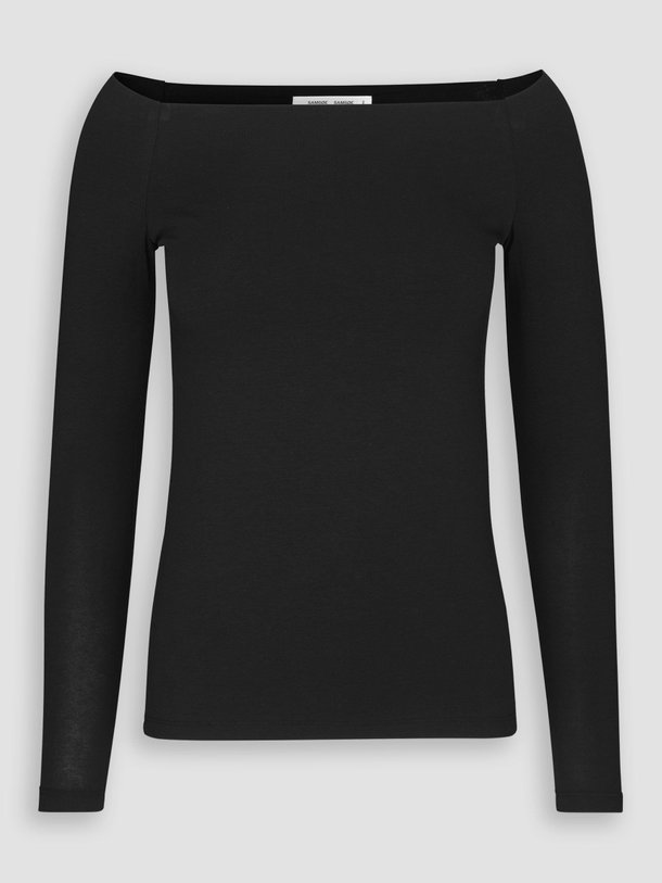 Ontdek de Nana off shoulder jersey top van Samsoe Samsoe in de kleur zwart bij Orangebag. Op werkdagen voor 21:45 besteld, morgen in huis.