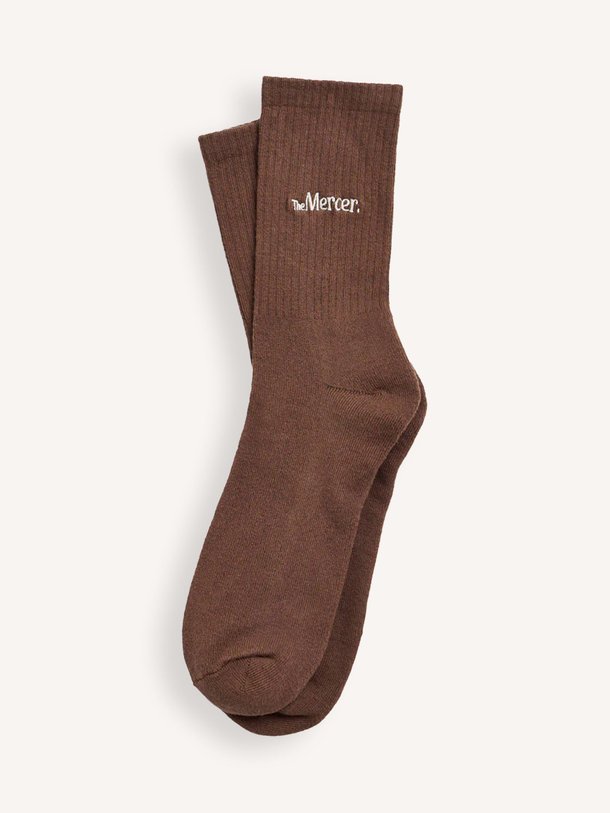 Ontdek de Katoenmix sokken van Mercer Amsterdam in de kleur Bruin bij Orangebag. Op werkdagen voor 21:45 besteld, morgen in huis.