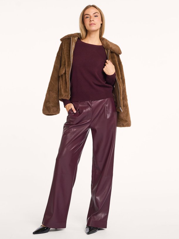 Ontdek de Jules geweven leatherlook broek van Dante 6 in de kleur bordeauxrood bij Orangebag. Op werkdagen voor 21:45 besteld, morgen in huis.