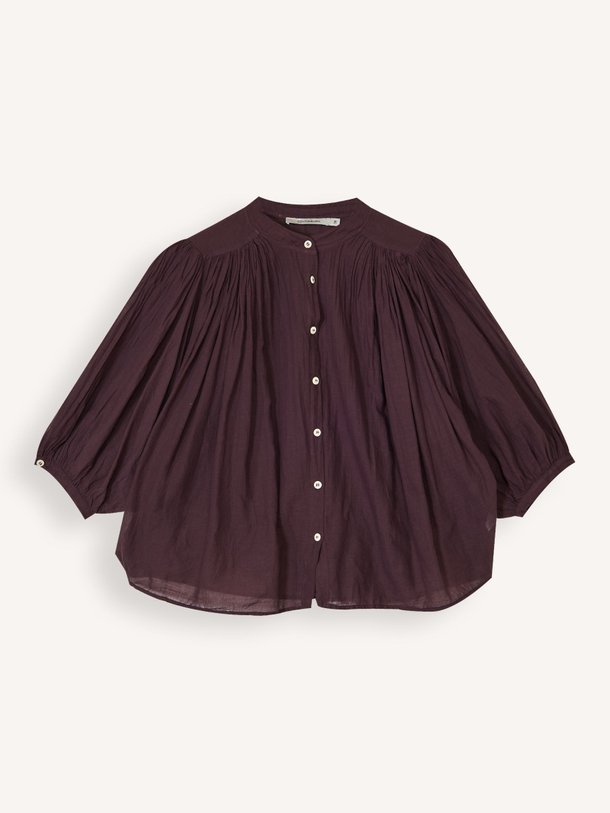 Ontdek de Douwina katoenen blouse van La Fee Maraboutee in de kleur Aubergine bij Orangebag. Op werkdagen voor 21:45 besteld, morgen in huis.