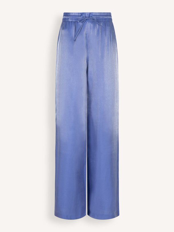Ontdek de Soir viscosemix glanzende wide leg broek van Dante 6 in de kleur blauw bij Orangebag. Op werkdagen voor 21:45 besteld, morgen in huis.