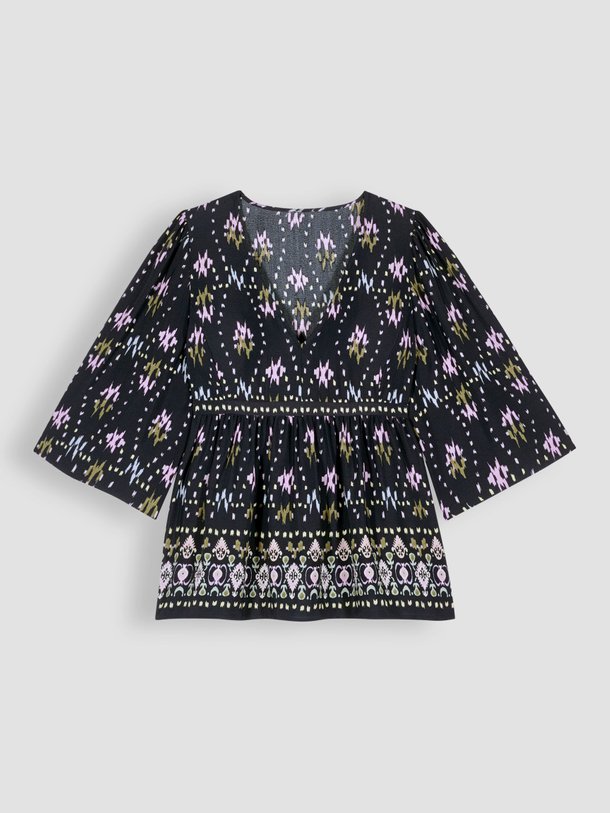 Ontdek de Narry geweven top met dessin van ba-sh in de kleur donkerblauw bij Orangebag. Op werkdagen voor 21:45 besteld, morgen in huis.