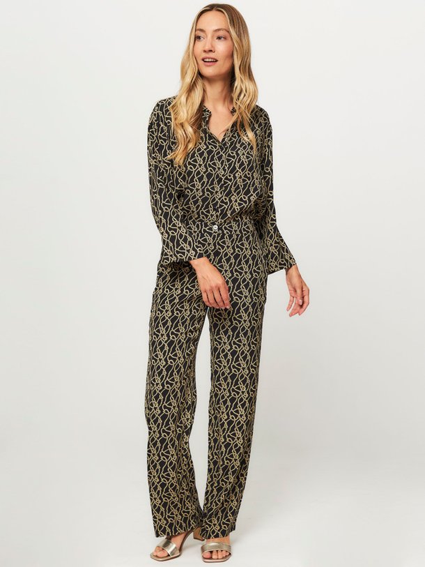 Ontdek de Feline viscose broek met print van Modstrom in de kleur zwart bij Orangebag. Op werkdagen voor 21:45 besteld, morgen in huis.