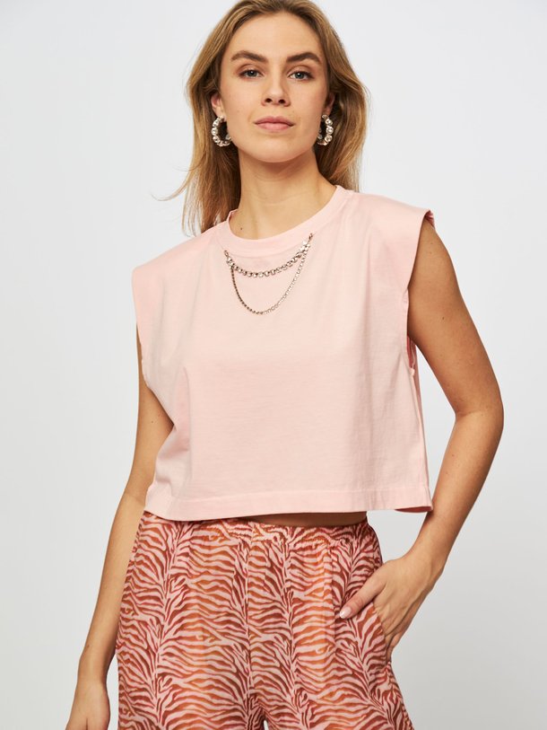 Ontdek de Katoenen top van forte_forte in de kleur lichtroze bij Orangebag. Op werkdagen voor 21:45 besteld, morgen in huis.