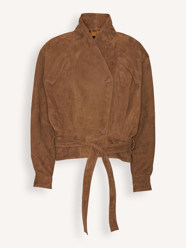 Ontdek de Adalaide suède jack van Rotate Birger Christensen in de kleur Bruin bij Orangebag. Op werkdagen voor 21:45 besteld, morgen in huis.