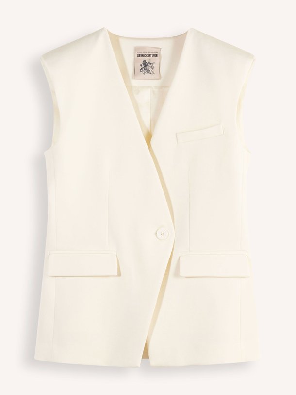 Ontdek de Wolmix gilet van Semicouture in de kleur crème bij Orangebag. Op werkdagen voor 21:45 besteld, morgen in huis.