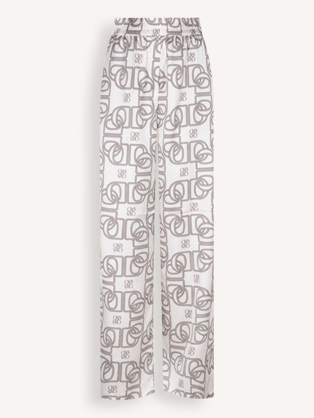 Ontdek de Teo geweven wide leg broek met dessin van Dante 6 in de kleur crème bij Orangebag. Op werkdagen voor 21:45 besteld, morgen in huis.