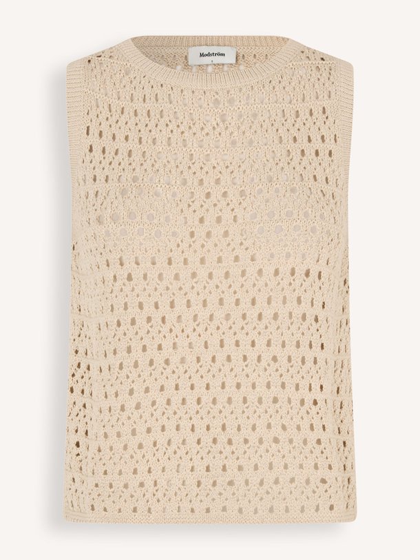 Ontdek de Vester organic cotton opengewerkte top van Modstrom in de kleur Zand bij Orangebag. Op werkdagen voor 21:45 besteld, morgen in huis.