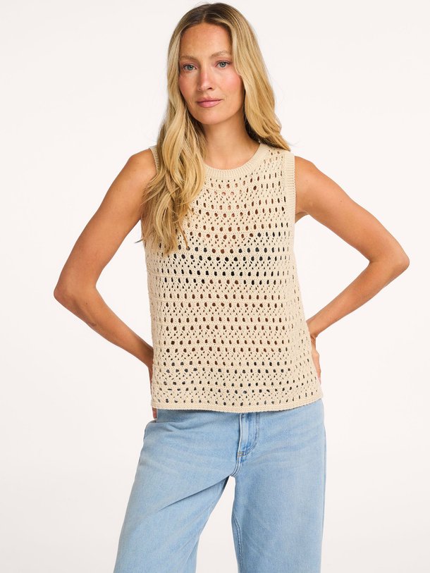 Ontdek de Vester organic cotton opengewerkte top van Modstrom in de kleur Zand bij Orangebag. Op werkdagen voor 21:45 besteld, morgen in huis.