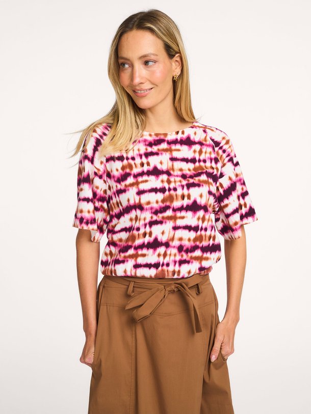 Ontdek de Douwina katoenen tie-dye blouse van La Fee Maraboutee in de kleur Bordeauxrood bij Orangebag. Op werkdagen voor 21:45 besteld, morgen in huis.