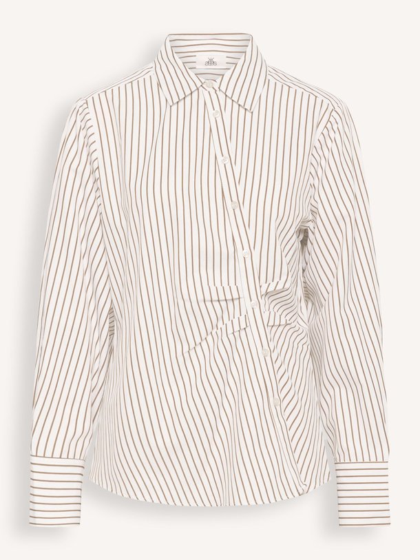 Ontdek de Elmira katoenmix gestreepte blouse van Karen By Simonsen in de kleur Bruin bij Orangebag. Op werkdagen voor 21:45 besteld, morgen in huis.