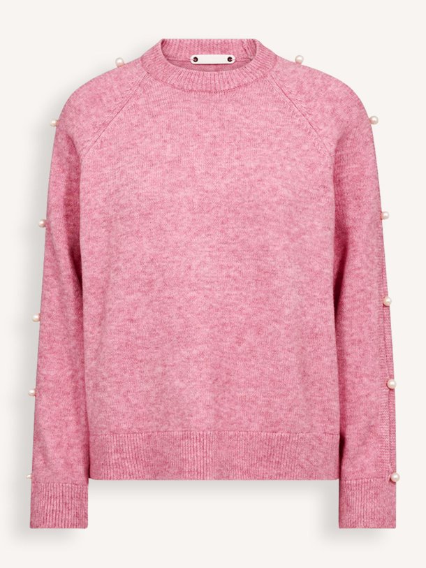 Ontdek de Rowan gebreide gemêleerde trui van Co'Couture in de kleur Roze bij Orangebag. Op werkdagen voor 21:45 besteld, morgen in huis.