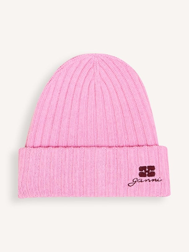 Ontdek de Wolmix beanie van Ganni in de kleur Roze bij Orangebag. Op werkdagen voor 21:45 besteld, morgen in huis.