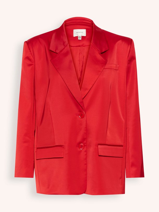 Ontdek de Haila viscosemix oversized blazer van Gestuz in de kleur rood bij Orangebag. Op werkdagen voor 21:45 besteld, morgen in huis.