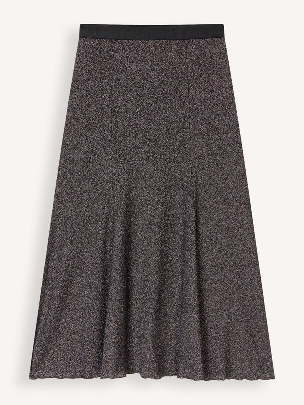 Ontdek de Saga organic cottonmix rib rok met lurex van Mads Norgaard in de kleur zwart bij Orangebag. Op werkdagen voor 21:45 besteld, morgen in huis.