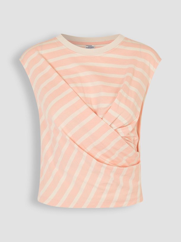 Ontdek de Jaliyah organic cotton gestreepte top van Baum und Pferdgarten in de kleur perzik bij Orangebag. Op werkdagen voor 21:45 besteld, morgen in huis.