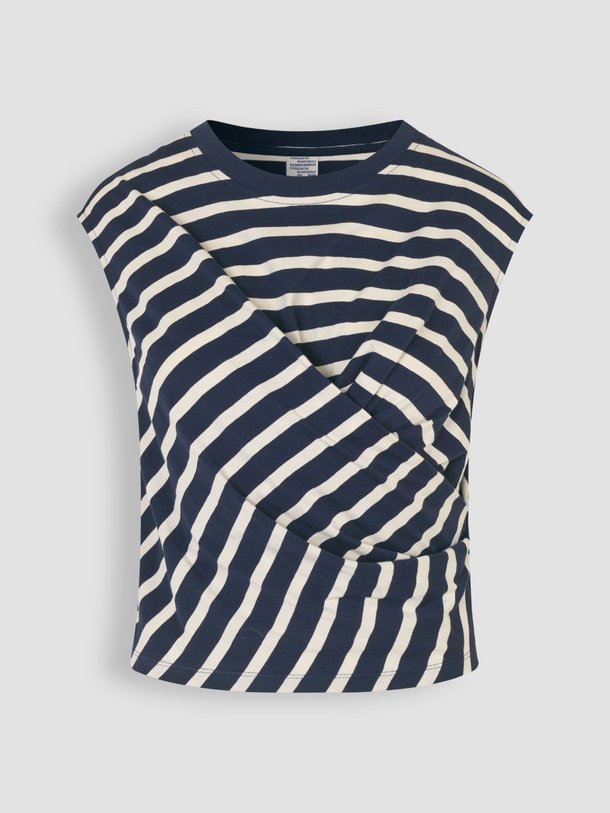 Ontdek de Jaliyah organic cotton gestreepte top van Baum und Pferdgarten in de kleur donkerblauw bij Orangebag. Op werkdagen voor 21:45 besteld, morgen in huis.
