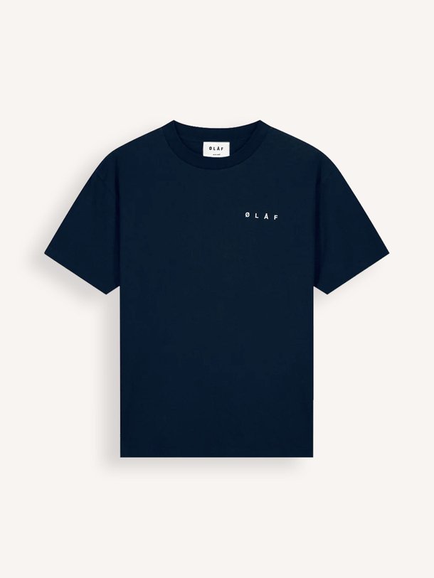 Ontdek de Katoenen logo T-shirt van OLAF in de kleur donkerblauw bij Orangebag. Op werkdagen voor 21:45 besteld, morgen in huis.