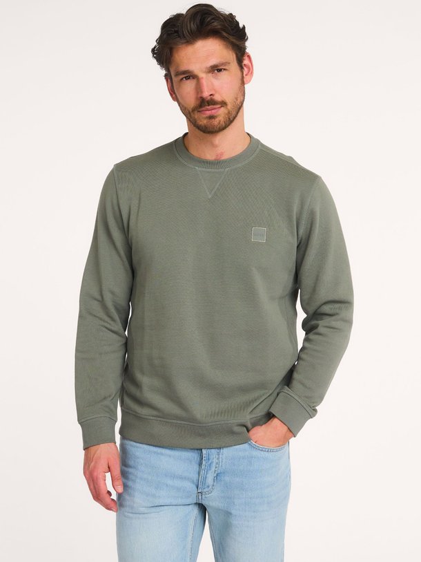 Ontdek de Westart katoenen sweater van Boss in de kleur Grijsgroen bij Orangebag. Op werkdagen voor 21:45 besteld, morgen in huis.