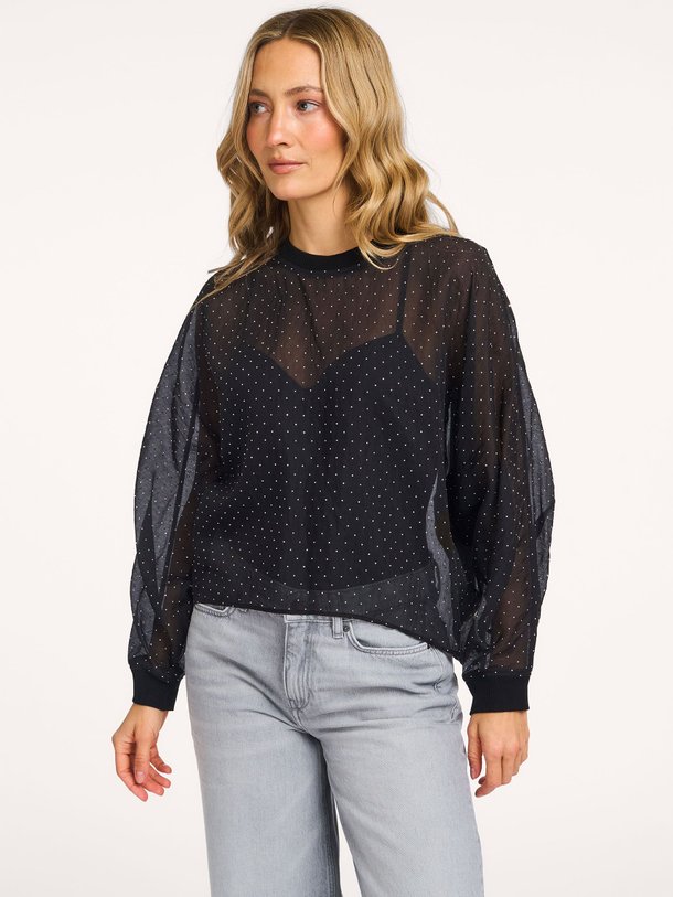 Ontdek de Edisan lyocellmix top met strass van Drykorn in de kleur Zwart bij Orangebag. Op werkdagen voor 21:45 besteld, morgen in huis.