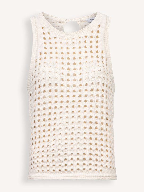 Ontdek de Treasure katoenmix opengewerkte top van Knit-ted in de kleur off-white bij Orangebag. Op werkdagen voor 21:45 besteld, morgen in huis.