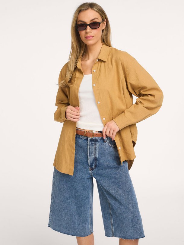 Ontdek de Dahlila katoenmix blouse van Denham in de kleur Bruin bij Orangebag. Op werkdagen voor 21:45 besteld, morgen in huis.