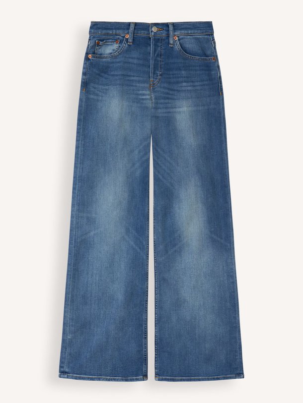 Re/Done Mid Waist Wide Leg Stretch Jeans - Blauw Ontdek de Mid waist wide leg stretch jeans van Re/Done in de kleur blauw bij Orangebag. Op werkdagen voor 21:45 besteld, morgen in huis.