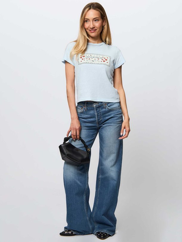 Ontdek de Mid waist wide leg jeans van Re/Done in de kleur donkerblauw bij Orangebag. Op werkdagen voor 21:45 besteld, morgen in huis.