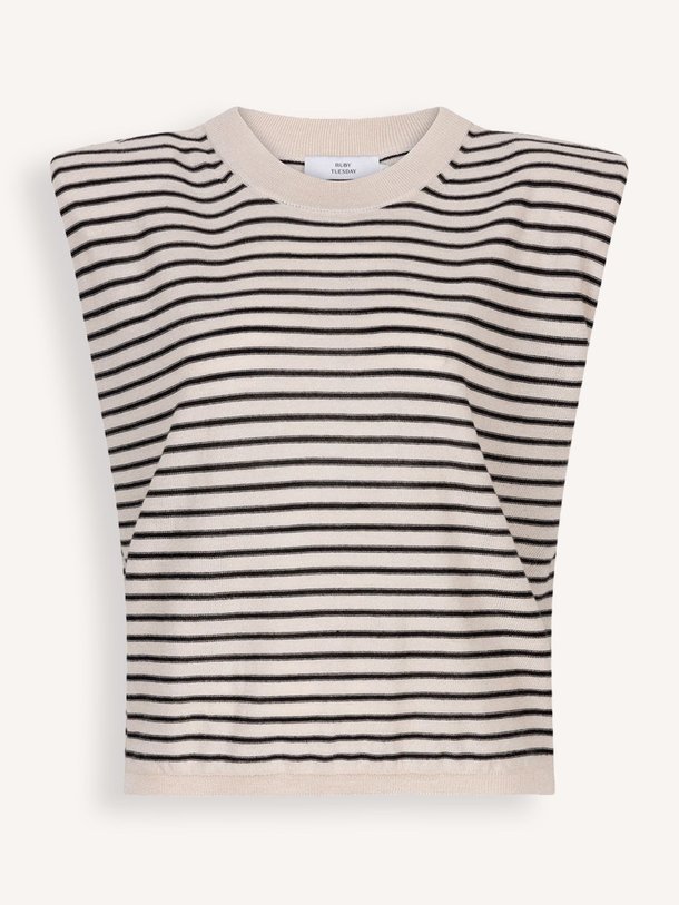Ontdek de Vasco wolmix gestreepte top van Ruby Tuesday in de kleur off-white bij Orangebag. Op werkdagen voor 21:45 besteld, morgen in huis.
