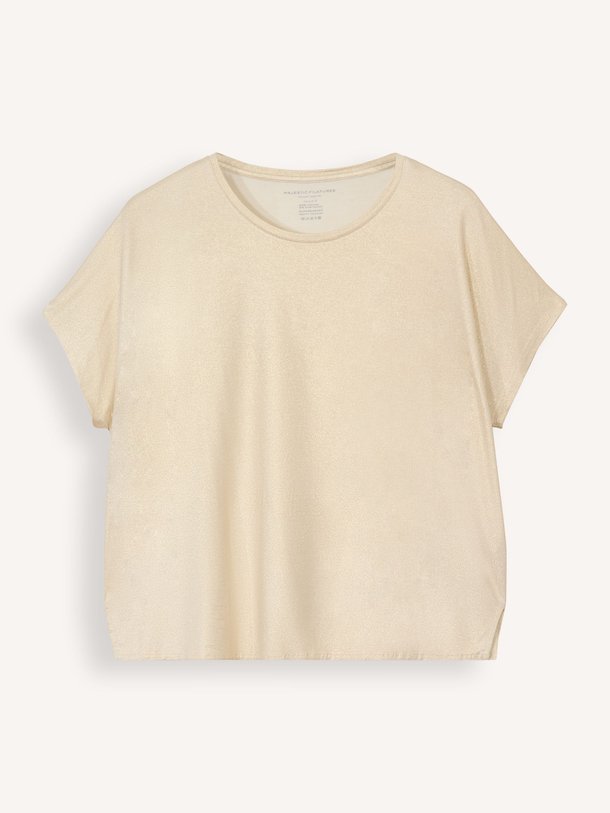 Majestic Filatures M014 Viscosemix T-Shirt Met Lurex - Goudkleur Ontdek de M014 Viscosemix T-shirt met lurex van Majestic Filatures in de kleur goudkleur bij Orangebag. Op werkdagen voor 21:45 besteld, morgen in huis.