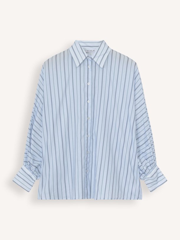 Ontdek de Antonia katoenen voile blouse met strepen van So Sue in de kleur Blauw bij Orangebag. Op werkdagen voor 21:45 besteld, morgen in huis.
