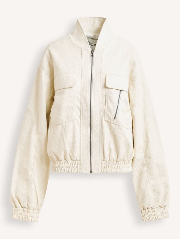 Ontdek de Jalapeno leatherlook jack van Essentiel Antwerp in de kleur Off-white bij Orangebag. Op werkdagen voor 21:45 besteld, morgen in huis.
