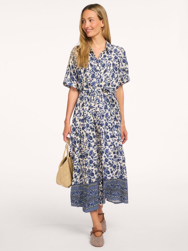 Ontdek de Blake eco vero viscose jurk met print van Lollys Laundry in de kleur Blauw bij Orangebag. Op werkdagen voor 21:45 besteld, morgen in huis.