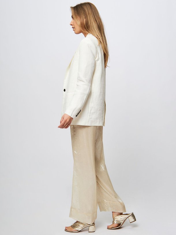 Ontdek de Linnen blazer van forte_forte in de kleur ecru bij Orangebag. Op werkdagen voor 21:45 besteld, morgen in huis.