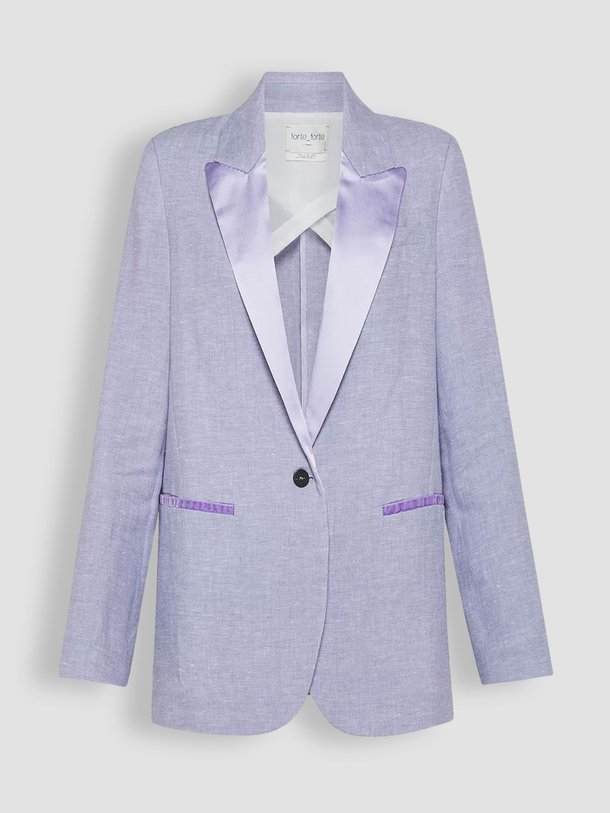 Ontdek de Linnen gemêleerde blazer van forte_forte in de kleur lila bij Orangebag. Op werkdagen voor 21:45 besteld, morgen in huis.