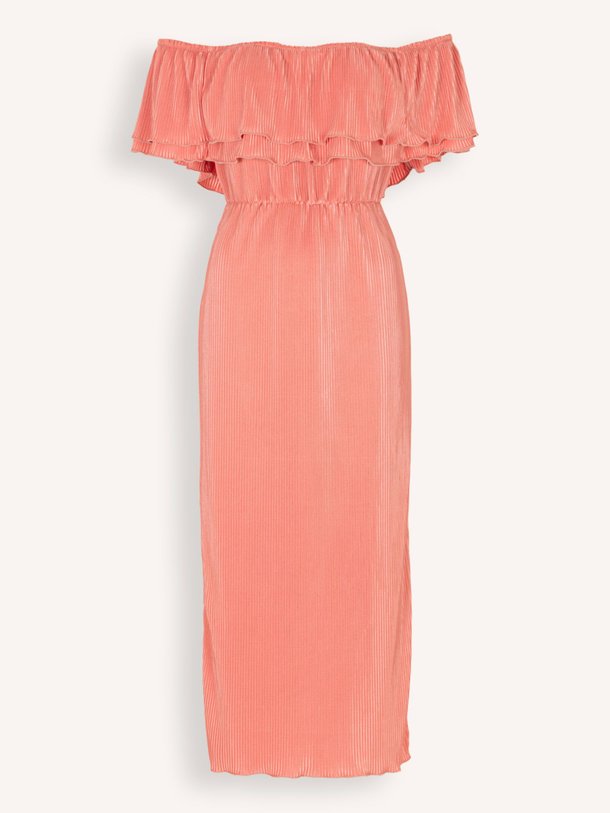 Ontdek de Bonne geweven off shoulder plissé jurk van Freebird in de kleur koraal bij Orangebag. Op werkdagen voor 21:45 besteld, morgen in huis.