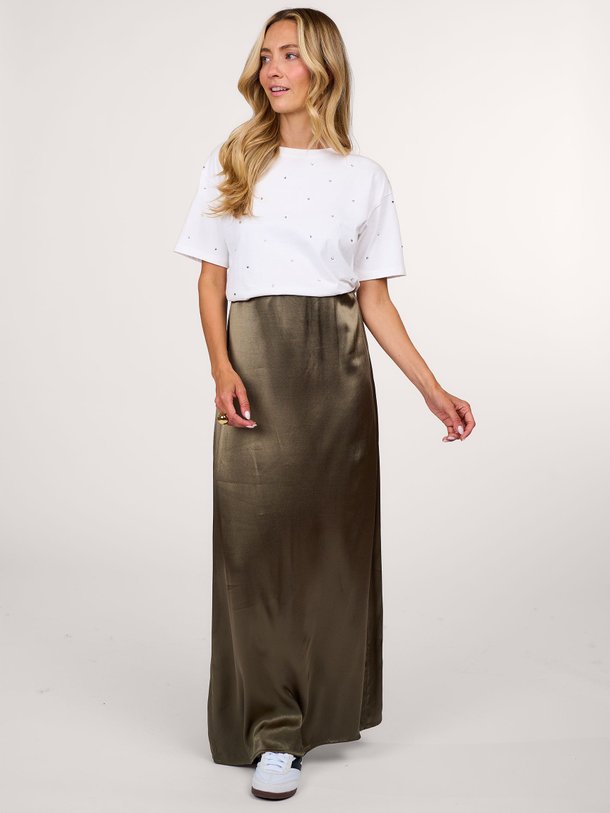 Ontdek de Kindle viscose glanzende maxi rok van Modstrom in de kleur grijsgroen bij Orangebag. Op werkdagen voor 21:45 besteld, morgen in huis.