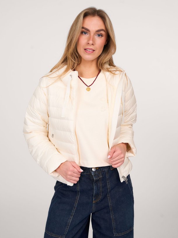 Ontdek de Geweven gewatteerd jack van Woolrich in de kleur off-white bij Orangebag. Op werkdagen voor 21:45 besteld, morgen in huis.