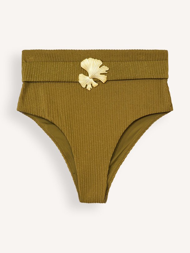 Ontdek de Chic Verde high waist bikinislip met lurex van Cyell in de kleur olijfgroen bij Orangebag. Op werkdagen voor 21:45 besteld, morgen in huis.