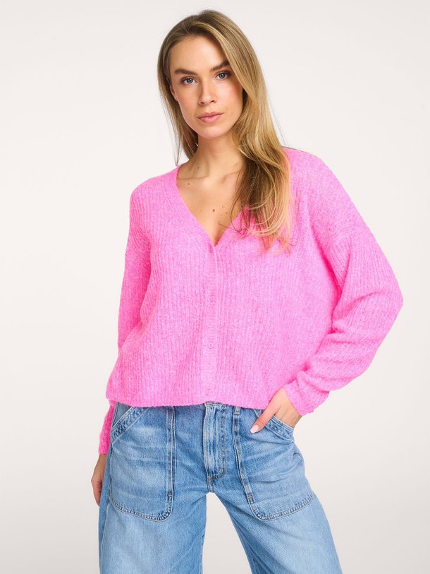 Ontdek de Nuggy wolmix gemêleerd vest van American Vintage in de kleur Roze bij Orangebag. Op werkdagen voor 21:45 besteld, morgen in huis.